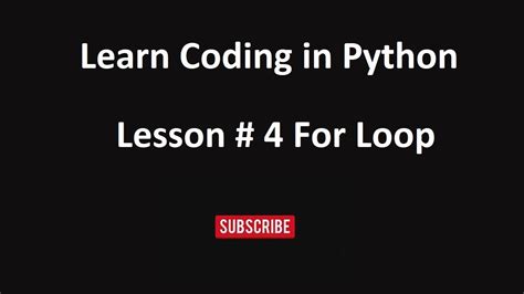 For Loop In Python Range Initial Value Youtube