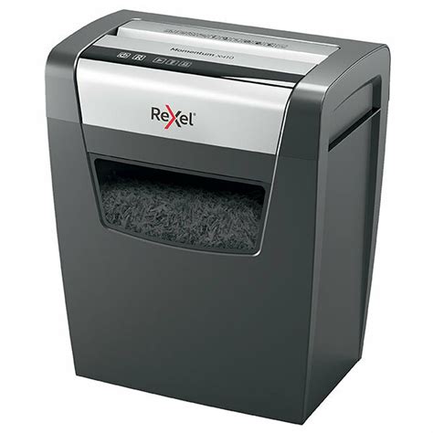 Rexel Momentum X410 10-Sheet Paper Shredder Cross Cut Black 2104571AU