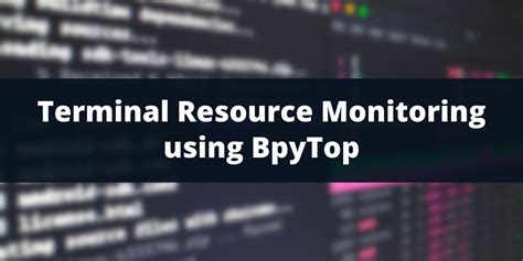 Terminal Resource Monitoring Using Bpytop Racknerd