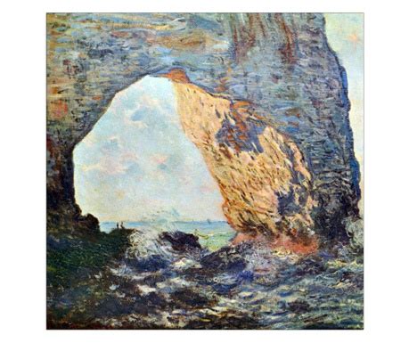 Monet Claude The Rocky Cliffs Of Eì Tretat La Porte Man I Kép