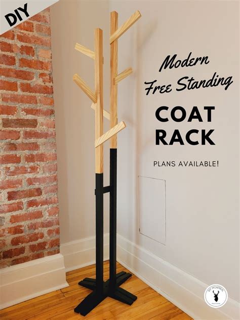 Diy Modern Free Standing Coat Rack Artofit