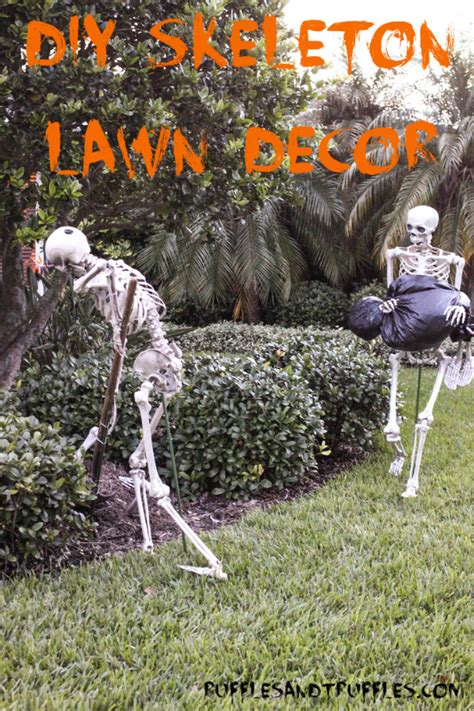 Diy Skeleton Lawn Decor For Halloween