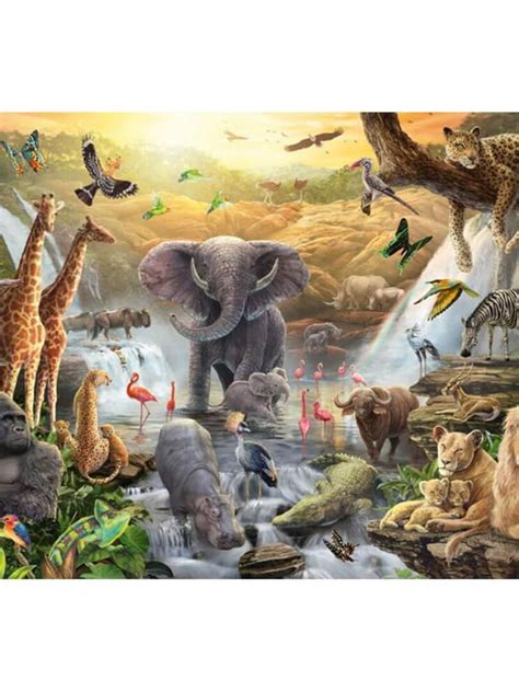 Puzzle 60 pièces Animaux en Afrique N A Kiabi nu