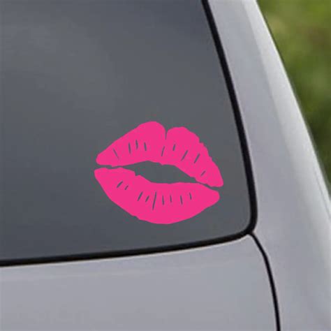 Buy Pink Kiss Mark Lip Sexy Girl Lipstick Decal Vinyl Car Window Windscreen