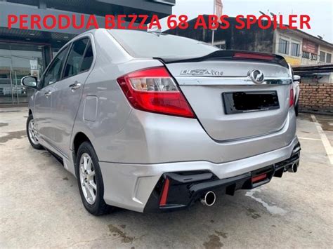 PERODUA BEZZA 68 2016 2023 ABS REAR SPOILER WITH LED THIRD BRAKE