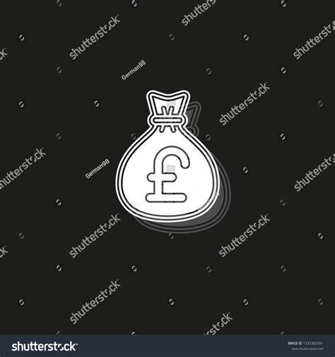 English Pound Money Bag Illustration Vector Stock Vector Royalty Free