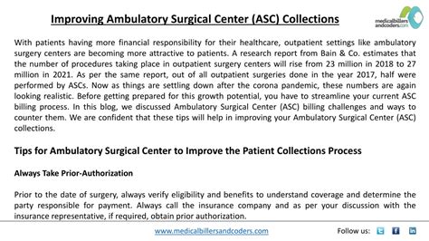 Ppt Improving Ambulatory Surgical Center Asc Collection Powerpoint