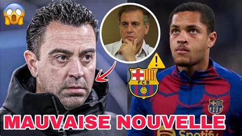 L agent de VITOR ROQUE tape sur la table menace Xavi et le Barça le