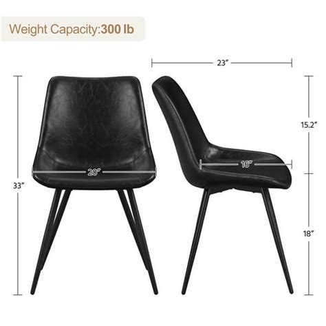 Yaheetech Modern Upholstered Kitchen Chairs