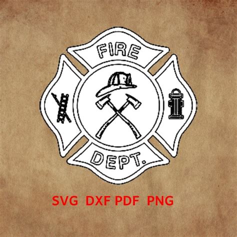 Feuerwehr Malteser Kreuz Datei Dxf Datei Svg Datei Etsy