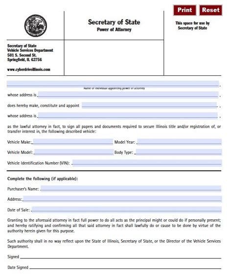 Free Illinois Power Of Attorney Forms Pdf Templates