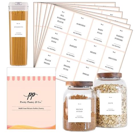 Buy Pretty Pantry Co Minimalist Kitchen Pantry Labels Pre Printed