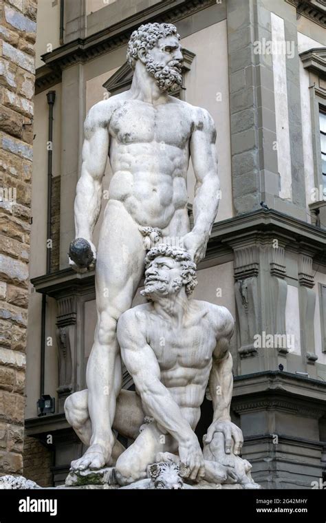 FLORENCE TUSCANY ITALY OCTOBER 19 Hercules And Cacus Statue By