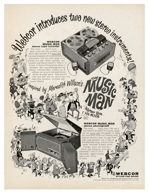 Webcor Music Man Tape Recorder And Phonograph1962 Ad Rvintageads