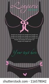 Lingerie Card Vector Illustration Stock Vector Royalty Free