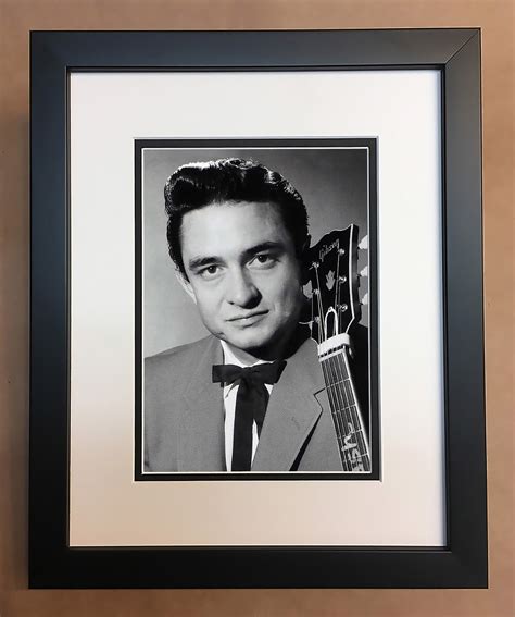 Johnny Cash Black and White Photo Professionally Framed, Matted 8x10. - Etsy