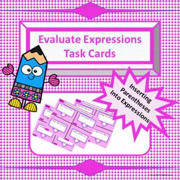 Order Of Operations Inserting Parentheses Task Cards By GIST TpT