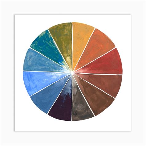 Earth Color Wheel Square Art Print by Gold Fever - Fy