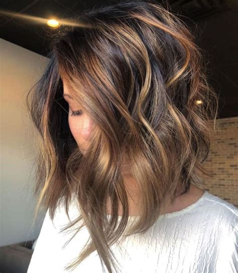 Long Bob Braun Balayage Golda Frisuren