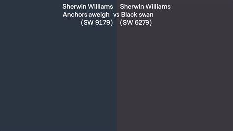 Sherwin Williams Anchors Aweigh Vs Black Swan Side By Side Comparison