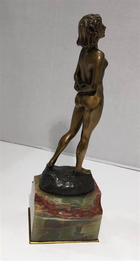 French Art Deco Bronze Nude Woman By Joseph Jules Emmanuel Cormier Joe