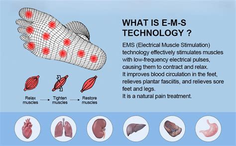 Small Feet Pain Relief Blood Circulation Tens Foot Pad Electric Ems ...