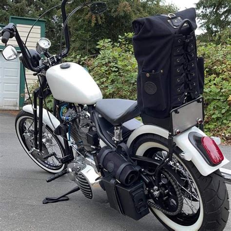 Sissy Bar Duffle Bag Waxed Canvas Chopper Bobber Custom Etsy Australia