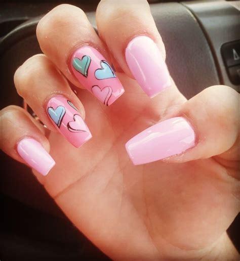 Pink Heart Nails Nails Heart Nails Pink Heart