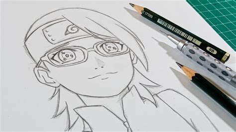 How To Draw Anime Uchiha Sarada From Boruto Naruto Next Generation