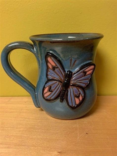 Butterfly Mug Etsy Mugs Painted Mugs Hand Made Mugs