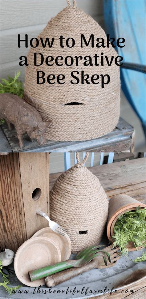 How To Make A Decorative Bee Skep Bee Skep Honey Bee Decor Bee Decor