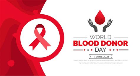 World Blood Donor Day Background Or Banner Design Template Typography