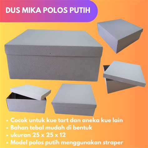 jual dus putih polos dus kue tart shopee indonesia