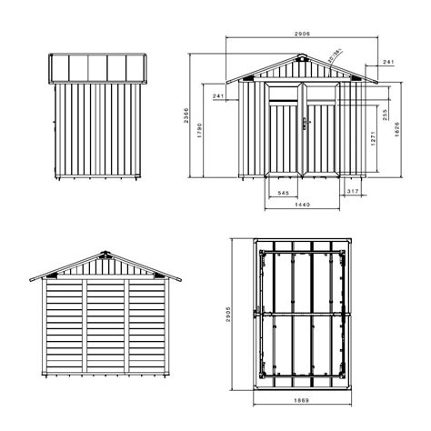 Abri de jardin en PVC 4 9m² UTILITY blanc et gris vert Grosfillex