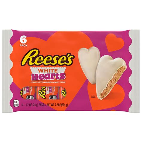 Save On Reeses Hearts White Chocolate Peanut Butter Cups Valentines