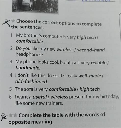 Choose the correct options to complete the sentences Klasa 7 Proszę o