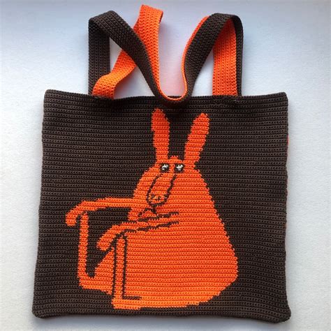 Pdf Crochet Pattern Crochet Bag Pattern Crochet Tote Bag Pattern Crochet Angry Rabitt Bunny