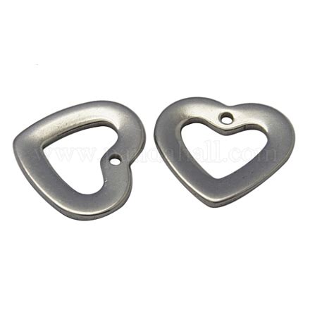 Wholesale 201 Stainless Steel Open Heart Pendants Pandahall