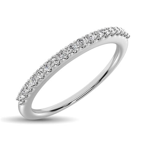 10k White Gold 1 10 Ctw Diamond Wedding Band Unclaimed Diamonds