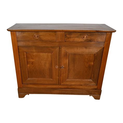 Credenza Stretta In Castagno Biondo Fine Otto Antikeo