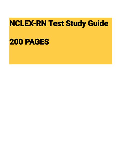 Nclex Rn Test Study Guide Pages Browsegrades