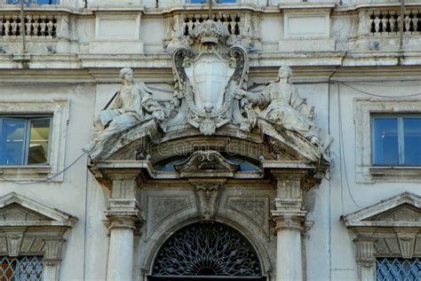 Italy Rome Piazza Del Quirinale Quirinal Palace Bas Relief And Coat