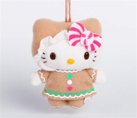 Hello Kitty Plush Holiday Ornament Gingerbread Hello Kitty Plush