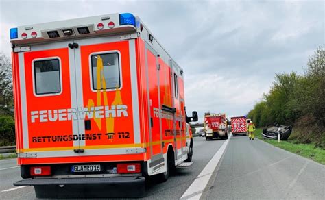 PKW überschlägt sich auf der A2 Einsatzbericht Gladbeck