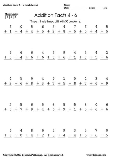 Timed Math Drills 2nd Grade