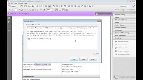Acrobat XI Tutorial JavaScript Methods YouTube