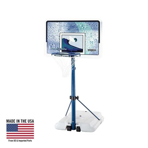 Lifetime 44" Pool Side Portable Height Adjustable Basketball Hoop, 1301 ...