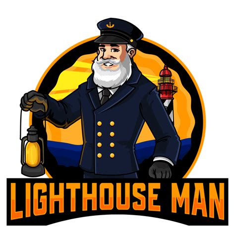 Mascot Lighthouse Man Logo - Lighthouse Man