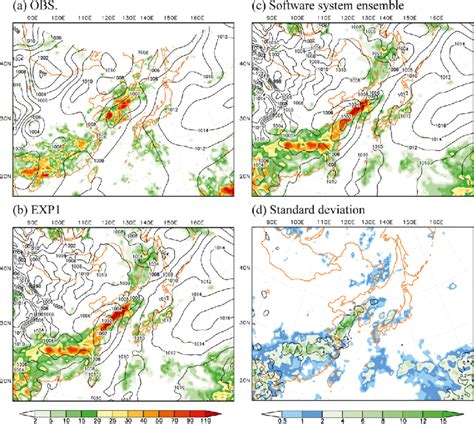 Daily Accumulated Precipitation Mm Day 21 Shading And Sea Level