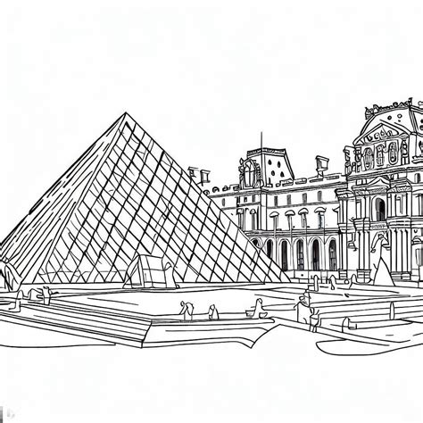 Coloriage Le Louvre En France T L Charger Et Imprimer Gratuit Sur